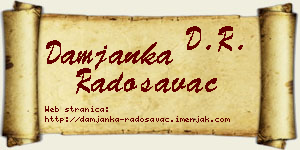 Damjanka Radosavac vizit kartica